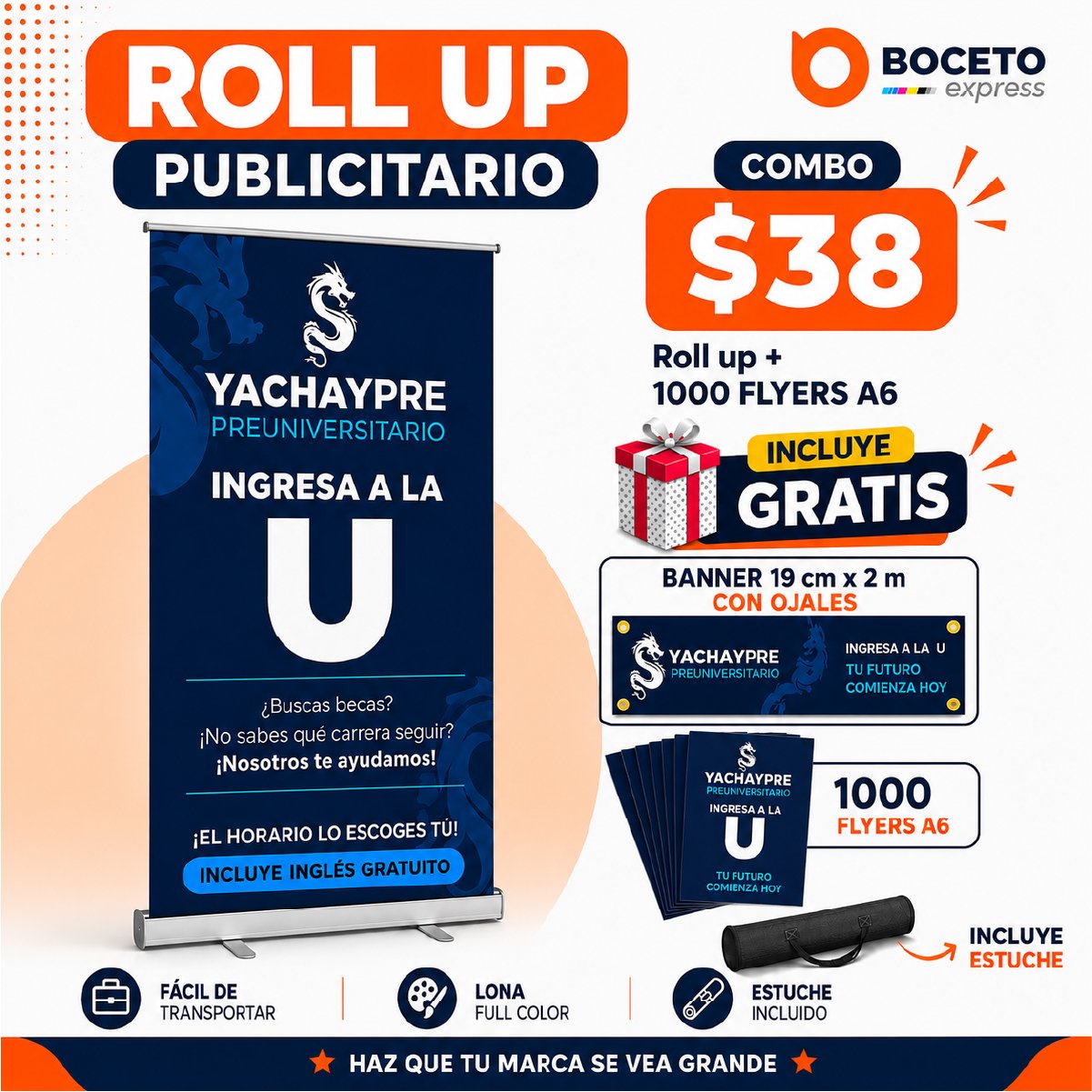 Combo Roll Up + 1000 Flyers A6