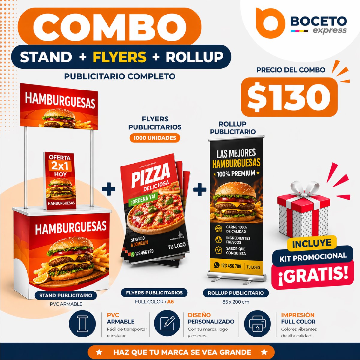 Combo Stand + Flyers + Rollup