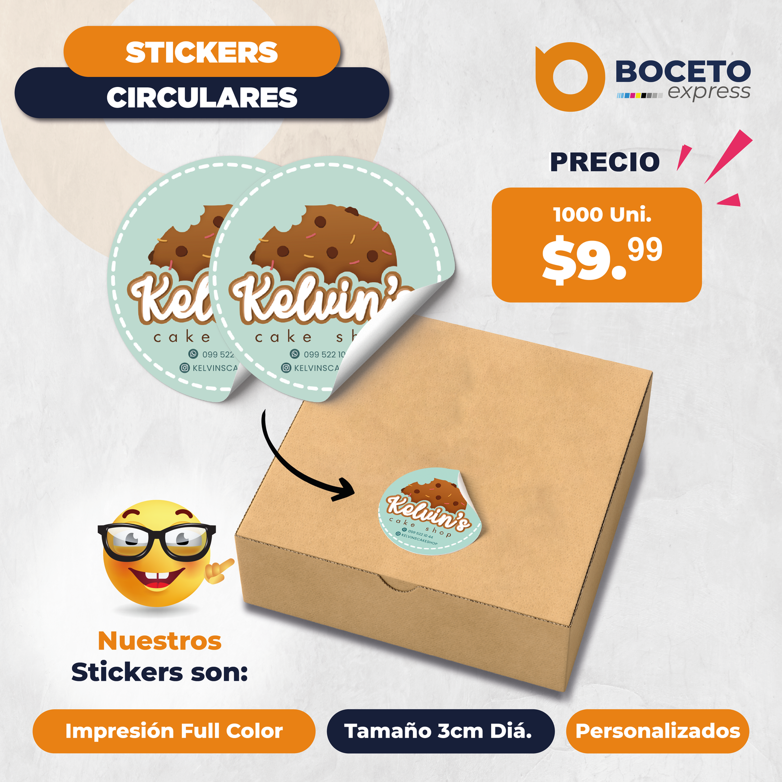 Stickers circulares personalizados